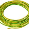 10.0mm Single Core Cable Green/Yellow - 50 Metre