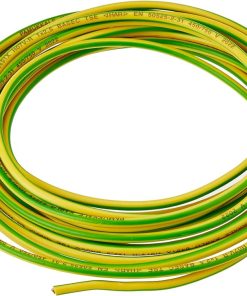 10.0mm Single Core Cable Green/Yellow - 50 Metre