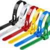 100Pcs Buckle Self-locking Premium Nylon Cable Wire Ties Adjustable Zip ties Straps Fastening Loop Reusable Plastic Nylon Cable Ties (8x400mm)