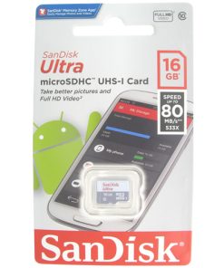 16GB MicroSD Ultra SanDisk Memory Card (SDSQUNS-016G-GN3MN)