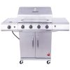 4-Burner Gas Grill with Side Burner