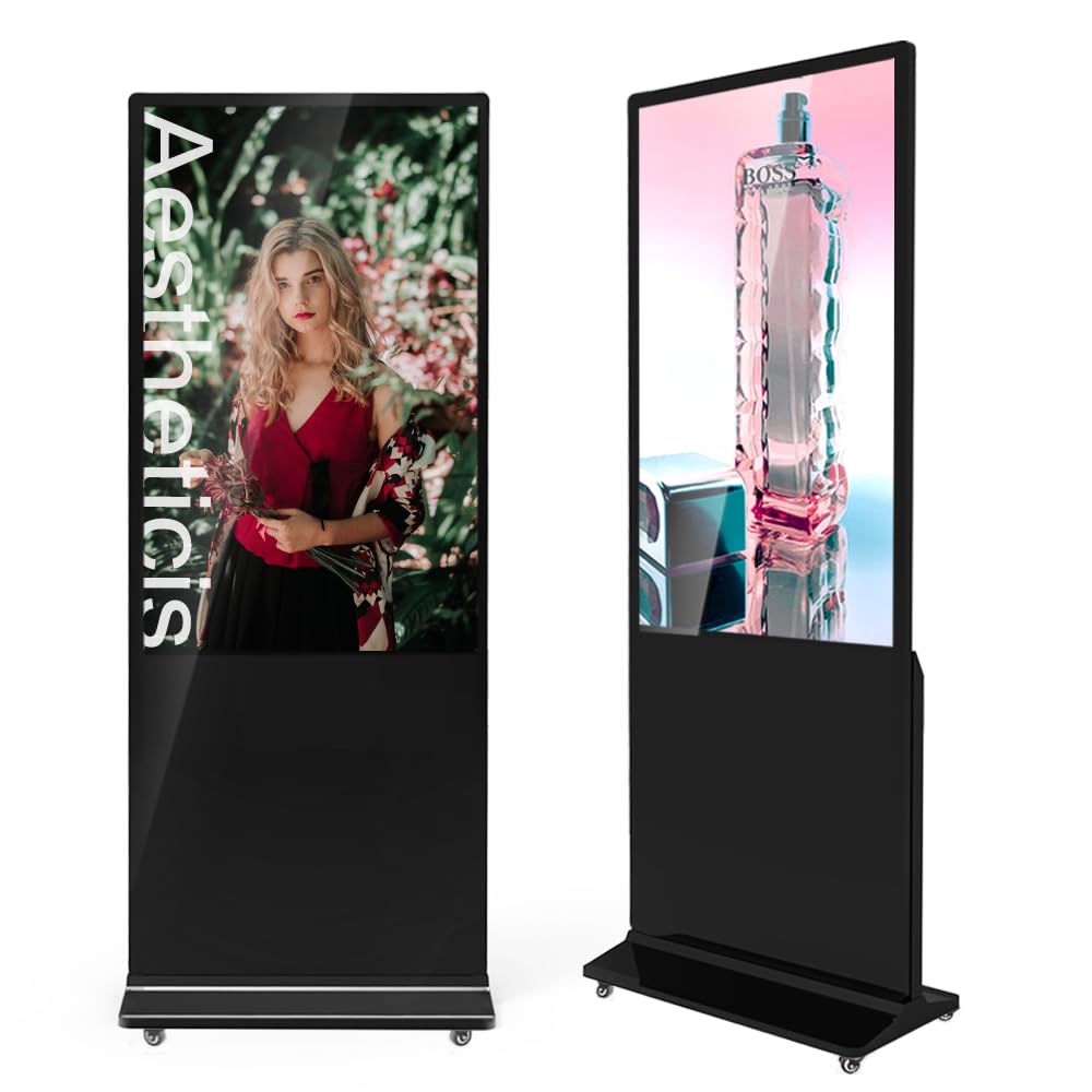 55 Inch Digital Display Totem Power Consumption 150W Interactive Advertising A55-OFS01