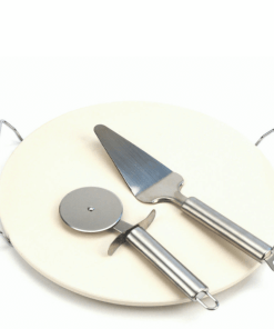 Alva Pizza Stone with Handle & Cutter (BA71)