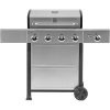 BBQ 4 Burner Gas Grill with Side Burner Black(QUI-1C-8804-2G)