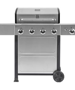 BBQ 4 Burner Gas Grill with Side Burner Black(QUI-1C-8804-2G)