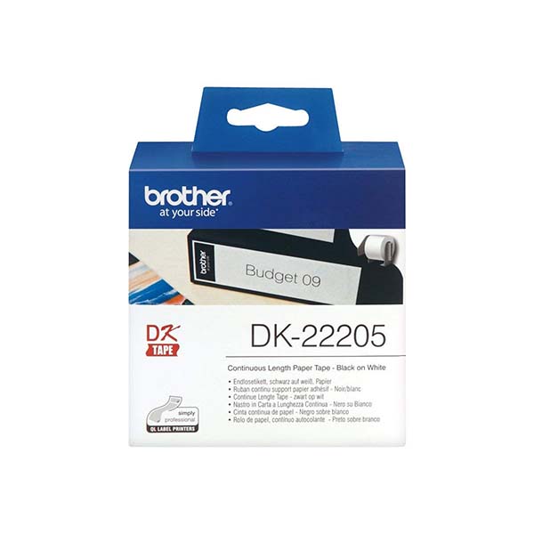 Brother DK-22205 Continuous Paper Label Roll 62mm