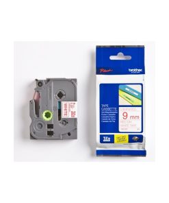 Brother Tape TZE-222 9MM Red on White