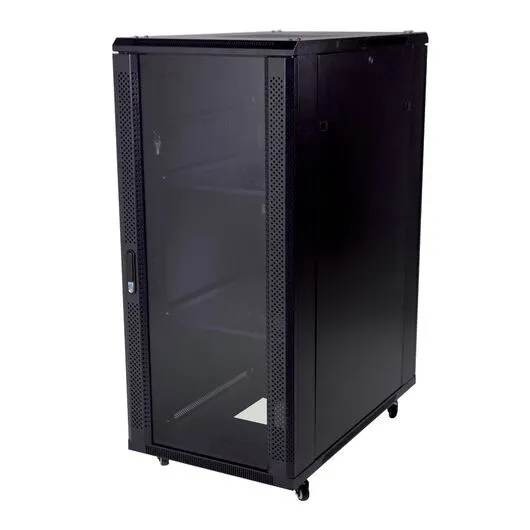 D-Link 22U(600*600mm)floor mount rack with glass door NFR-22U-6060-BL-GL