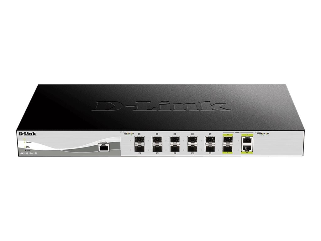 D-Link DXS-1210-12SC/E 10G Smart Switch with 10-port 10G SFP+ and 2-port 10GBASE-T/SFP+ combo port