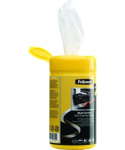 Fellowes 100 surface cleaning Wipes for home and Office (997158)