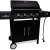 Gas One 4 Burner Gas Grill – Premium Propane Grill with Side Burner (ER-1C-8804-2G)