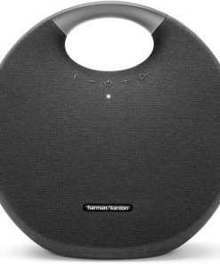 Harman Kardon Onyx Studio 6 Wireless Bluetooth Speaker - IPX7 Waterproof Extra Bass Sound System with Rechargeable Battery and Built-in Microphone - Black.