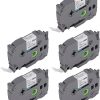 Label Maker Tape 12mm x 8M for TZC231 Label Tape Label Maker Refills with Waterproof Cover Strong Adhesive for Plaques Instruction Labels(5 Pieces)