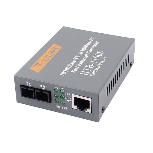 Netlink Fast Ethernet Fiber Optic Media Transceiver Singlemode HTB-1100S 25KM