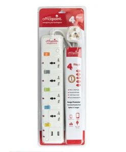 Officepoint 4Way+USB 205U Extension Socket