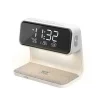 Promate 3-in-1 Multi-Function LED Alarm Clock with 15W Wireless Charger (Lumix-15W) – Silver