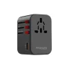 Promate GaNFast Travel Adapter with 65W Power Delivery Dual USB-C (TripMate-GaN65)