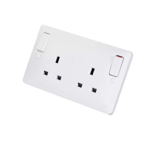 Scanford 13A 2 Gang Socket