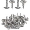 8 x 1/2 Inch Self Tapping Screws for Metal Large Truss Head Sheet Metal Screws 50 Pcs 410 Stainless Steel Wood to Metal Screws by IMScrews