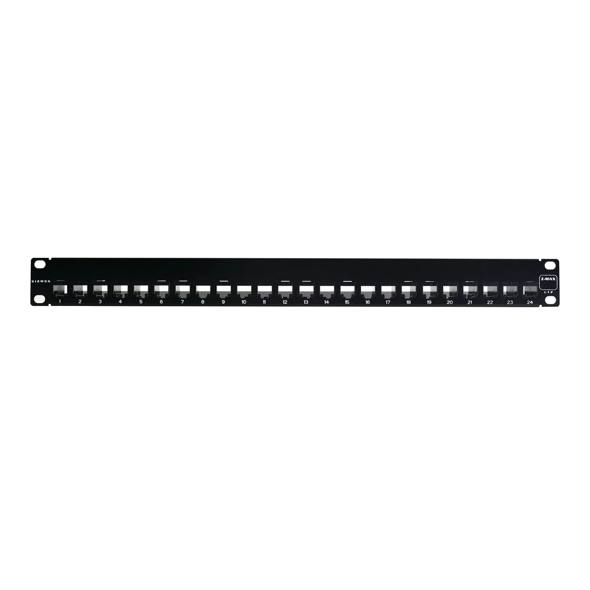 Siemon Z6as-pnl-24k ZMAX 24 Port Cat 6A Shielded Patch Panel 1rms Black