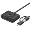 UGREEN 4-Port USB 3.0 Hub with USB-C & USB-A 2-in-1 interface 1M Black - CR113 / UG-40850