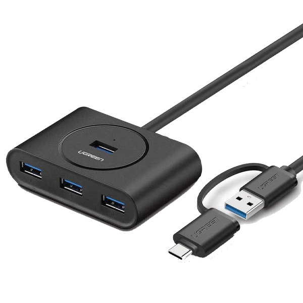 UGREEN 4-Port USB 3.0 Hub with USB-C & USB-A 2-in-1 interface 1M Black - CR113 / UG-40850