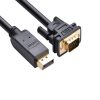 UGREEN DP Male to VGA Male Cable 1.5m (Black) - DP105 / UG-10247