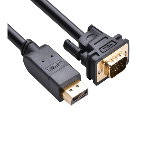 UGREEN DP Male to VGA Male Cable 1.5m (Black) - DP105 / UG-10247