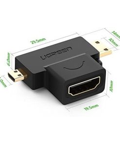 UGREEN Micro HDMI Male + Mini HDMI Male to HDMI Female Adapter - HD129