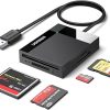 UGREEN SD Card Reader USB 3.0 Card Hub Adapter 5Gbps Read 4 Cards Simultaneously CF