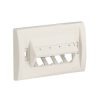 Panduit CAT 6A 4 Port Slope Faceplates without Modules UICFPHSEA4EW